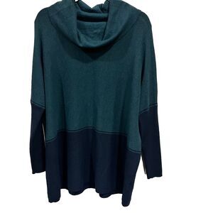 Smartwool Edgewood Poncho Sweater Emerald Wool Blend Outdoor Womens M